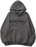 Remember Your Why Sweatshirt Hoodie Womens Fashion Pullover Hoodies Casual Graphic Long Sleeve tshirt Tops with Pocket