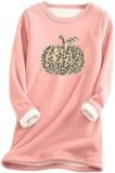 Womens Winter Plus Size Thermal Underwear Trendy Graphic Fleece Lined Shirt Warm Soft Sherpa Undershirt Loungewear