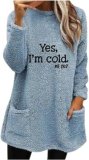 Christmas Sweater for Women Oversized Sherpa Tunic Tops Thermal Fuzzy Fleece Pullover Sweatshirt with Pockets