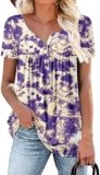 ROSELINLIN Women’s Short Sleeve Shirts and Long Sleeve Floral Tops Loose Fit for Leggings